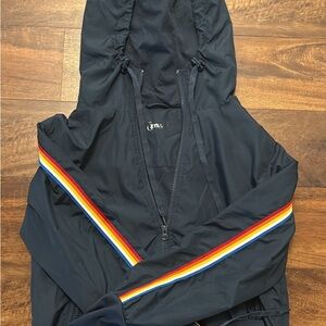 Zyia Windbreaker with Rainbow Stripe